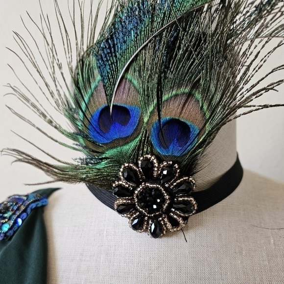Peacock feather headband - Picture 2 of 4